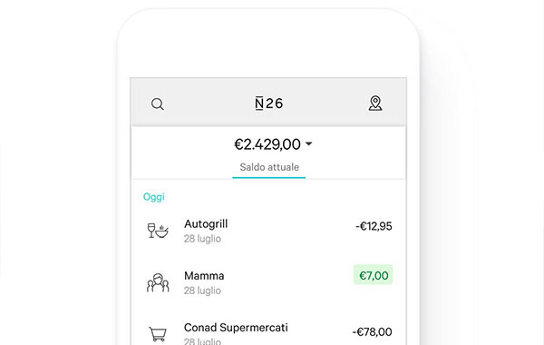 app per la carta n26