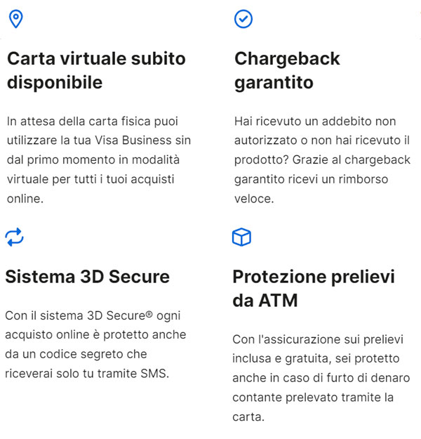 caratteristiche più importanti e vantaggi della carta conto Visa Tot