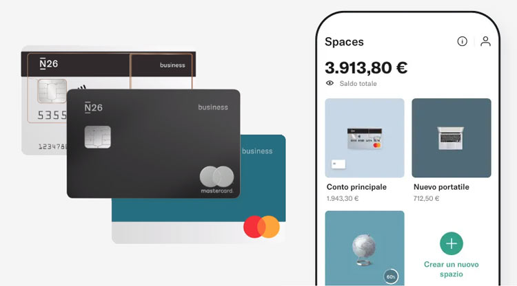 carte n26 business e app per smartphone