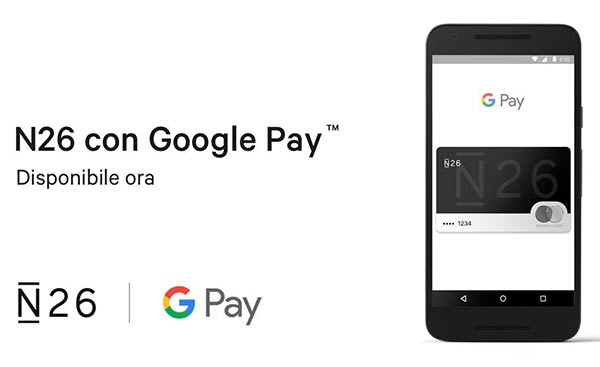 la prepagata n26 è compatibile con google pay