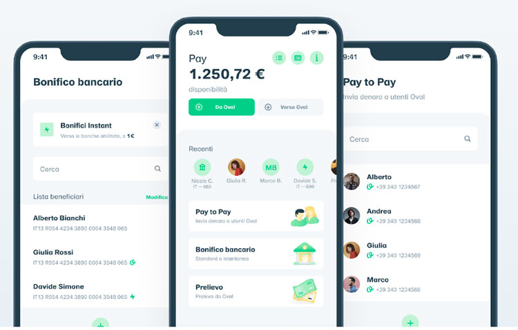 modalità di pagamento con app Oval