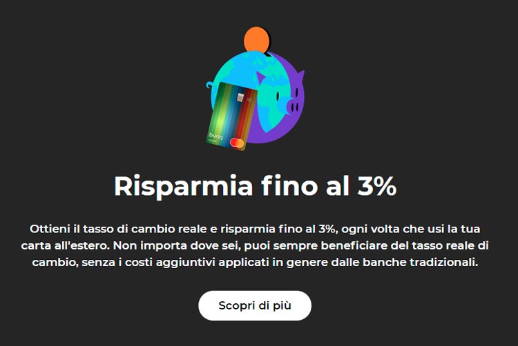 risparmio della carta prepagata bunq easy bank