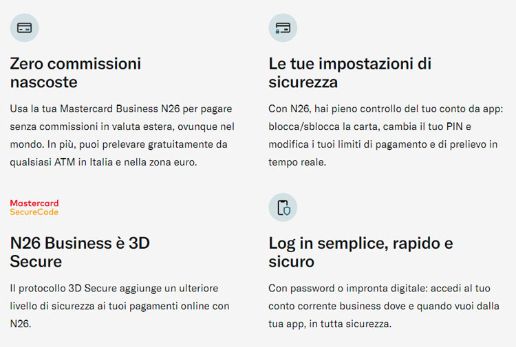 vantaggi e caratteristiche della carta n26 business per professionisti